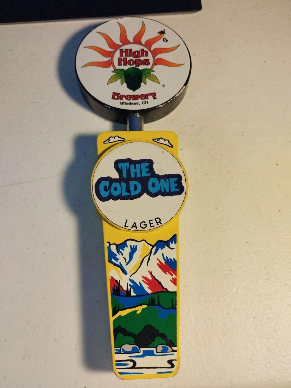 High Hops Brewery The Cold One Lager Beer Tap Handle - Windsor, CO